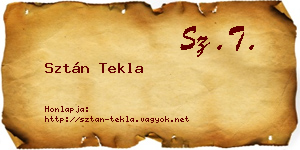 Sztán Tekla névjegykártya